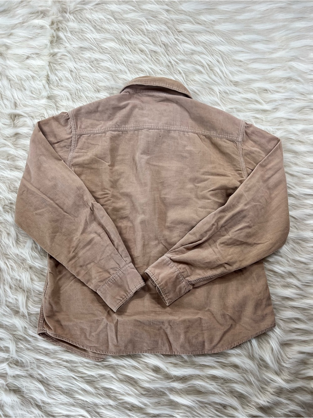 Wrangler Western Shirt Men's Large Tan Corduroy - Picture 4 of 5